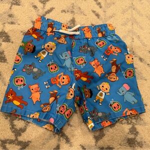 Cocomelon swim trunks for toddlers. Size 2T.